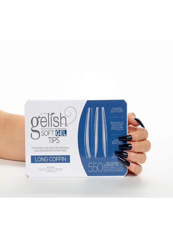Gelish Soft Gel™ Tips - 550 Count Professional Quality Press on Nails Extension for Strong, Long-Lasting Manicures – Easy Application, Natural Look, Pre-shaped False Nail (Long Coffin) - Image 4